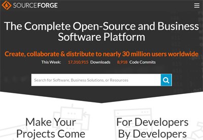 «Sourceforge» — проекты с открытым исходным кодом